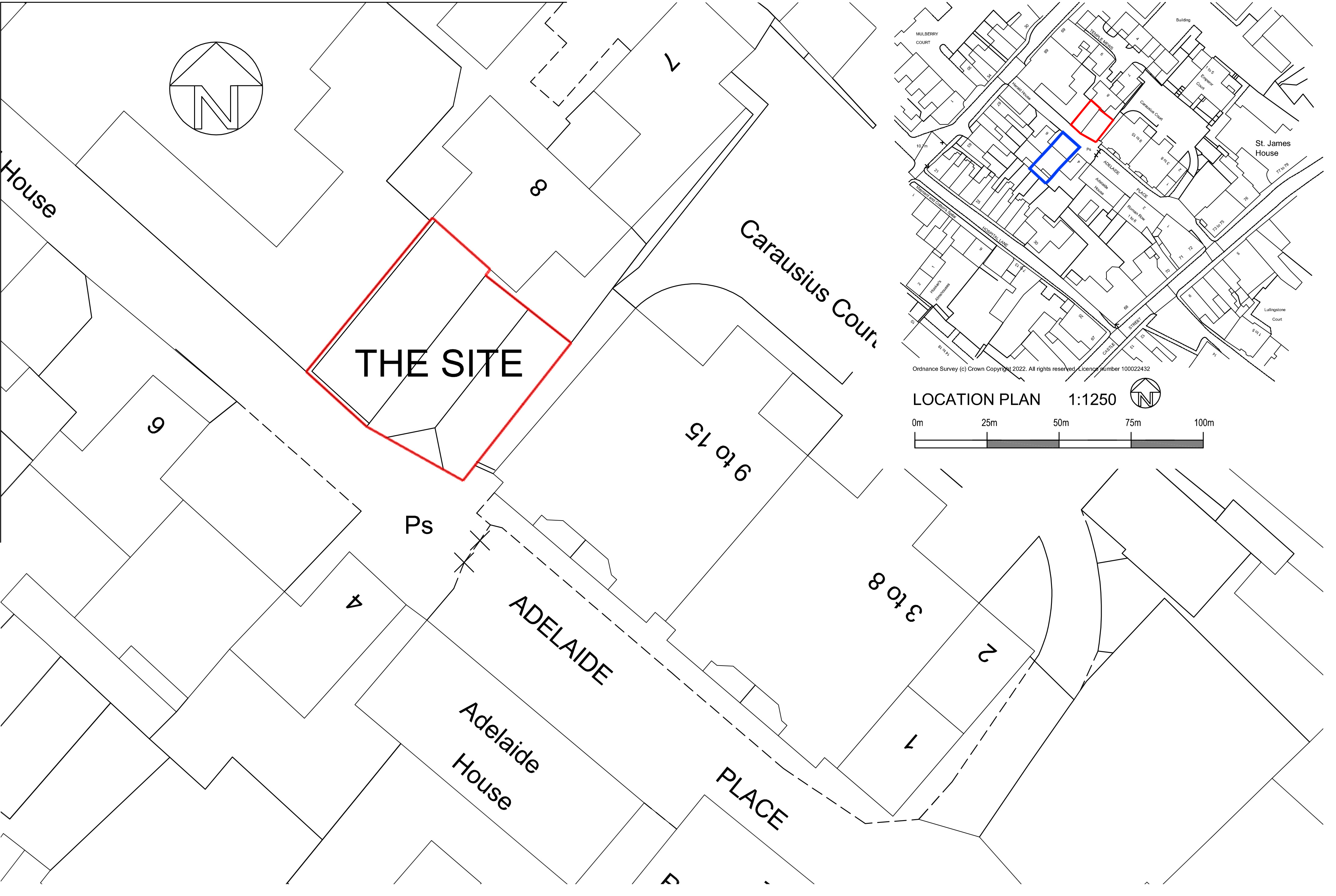 Lot: 97 - BARN WITHIN CITY WALLS WITH PLANNING APPLICATION SUBMITTED FOR CONVERSION - Site Plan